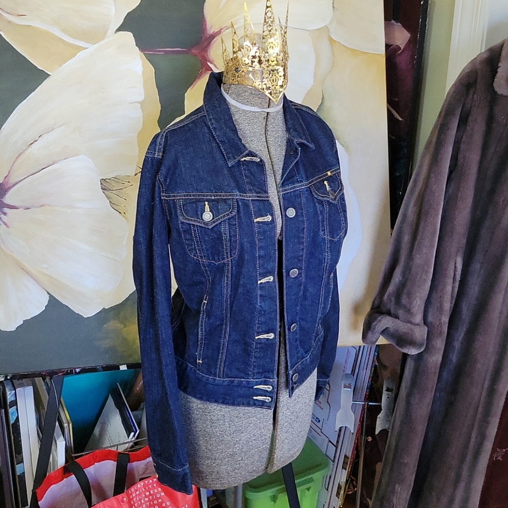 Lucky Brand Dark Blue Denim Jean Jacket
